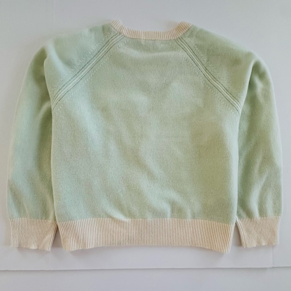 J. Crew 100% Cashmere Plaited Relaxed Sweatshirt in Wintermint Snow | XXL | NWOT - Picture 4 of 10